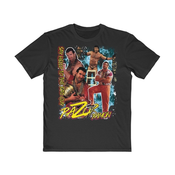 Vintage Style Black Razor Ramon 90s Wrestling Tee - Picture 1 of 1